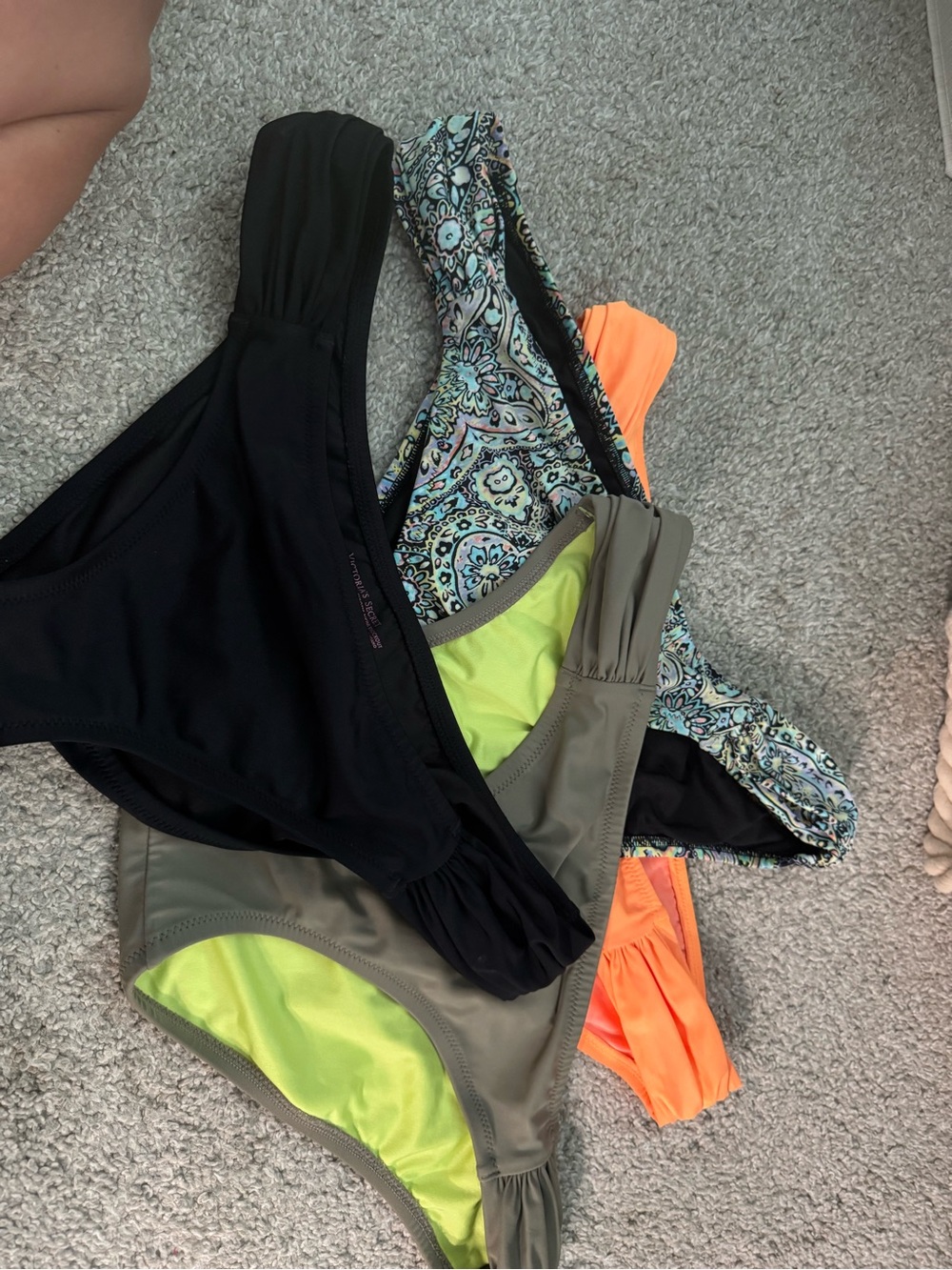 Victoria’s Secret Bikini Bottoms Black, Olive, Neon Lime, Paisley, Neon large